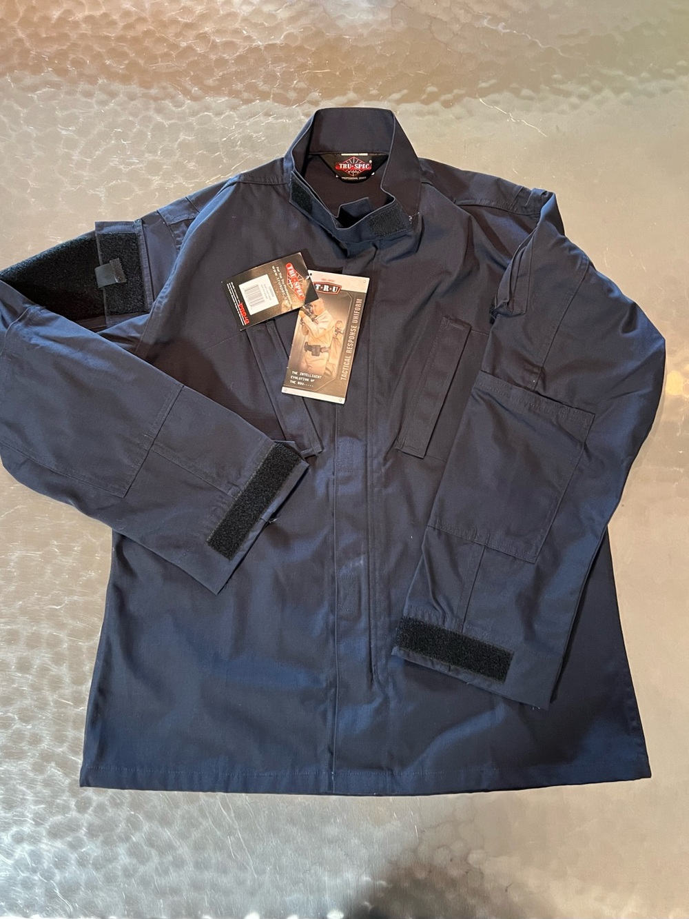 NWT TRU-SPEC Tactical Response Uniform Shirt Jacket Navy Blue Ripstop MEDIUM REG